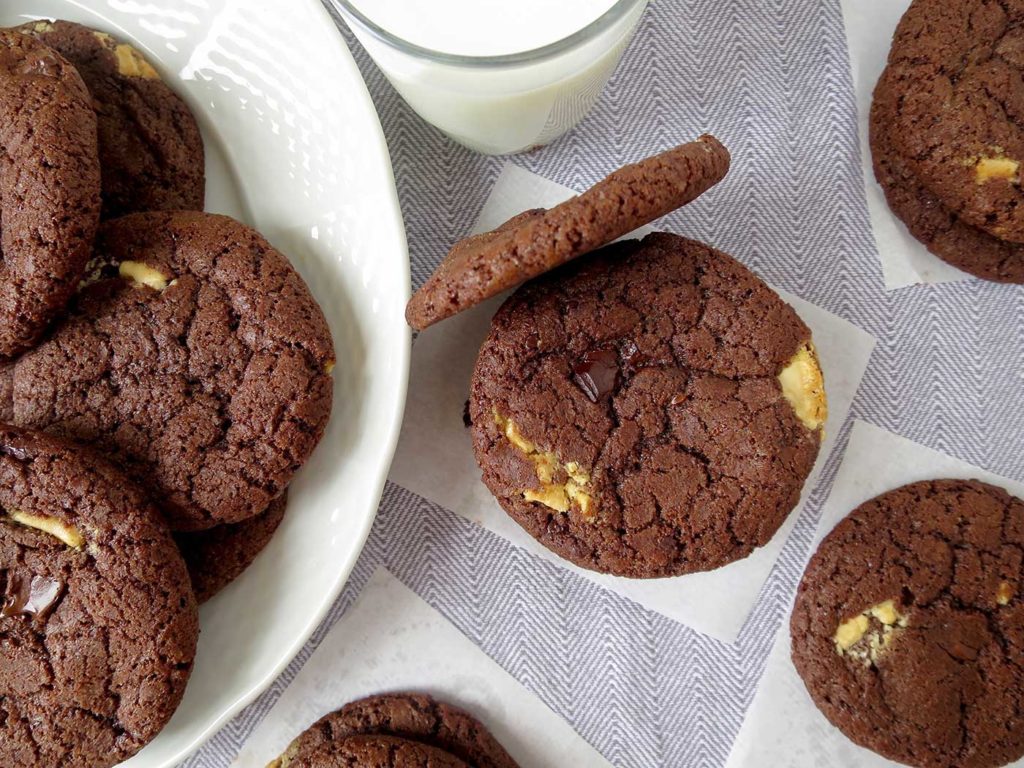 TRIPLE CHOCOLATE CHUNK COOKIES What Sarah Bakes