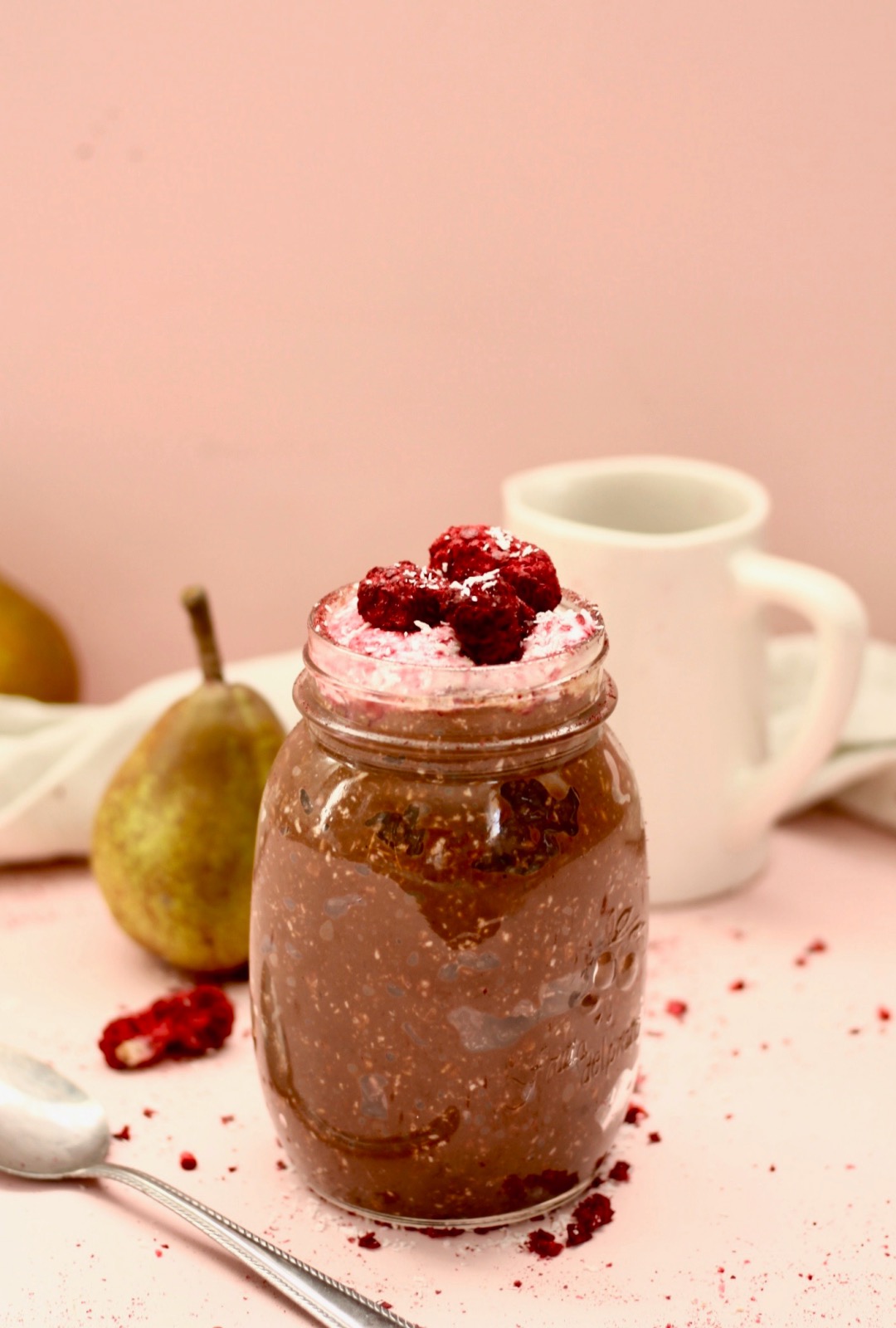 CHOCOLATE COCONUT BIRCHER MUESLI - What Sarah Bakes