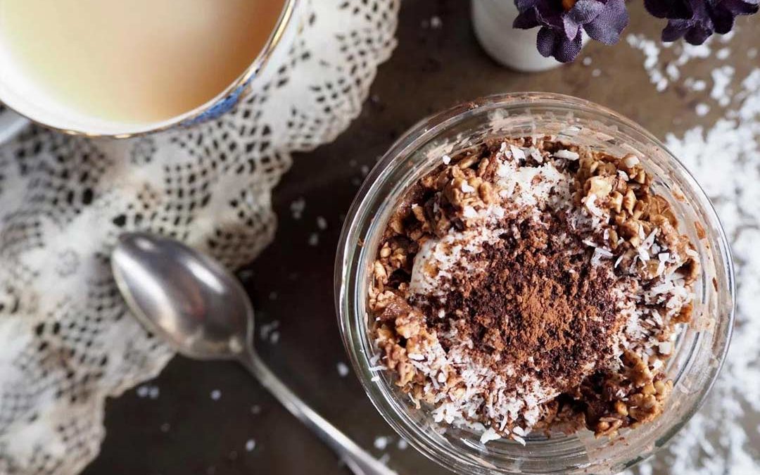 CHOCOLATE COCONUT BIRCHER MUESLI