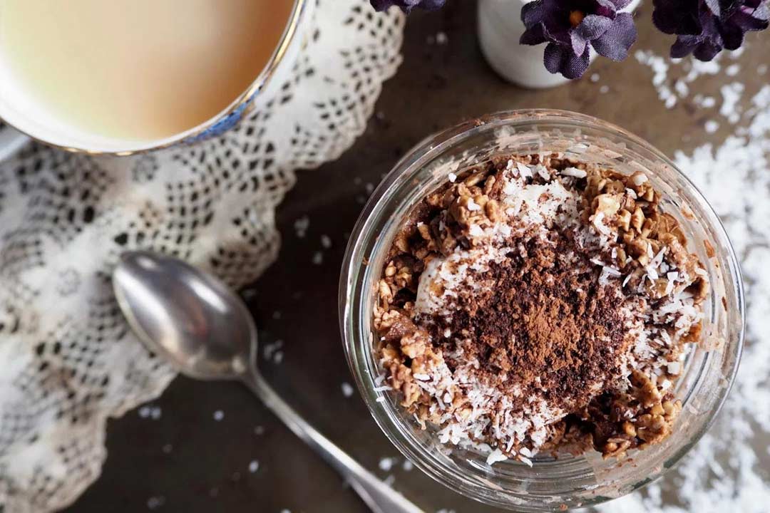 CHOCOLATE COCONUT BIRCHER MUESLI What Sarah Bakes