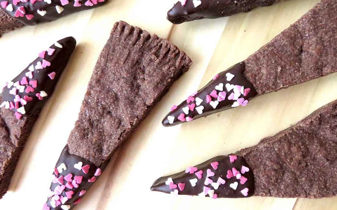 CHOCOLATE-DIPPED CHOCOLATE SHORTBREAD