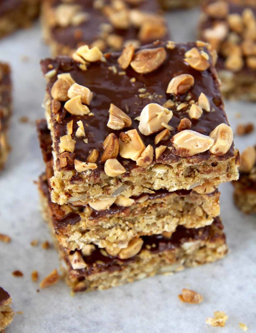 HEALTHY PEANUT BUTTER BARS - What Sarah Bakes