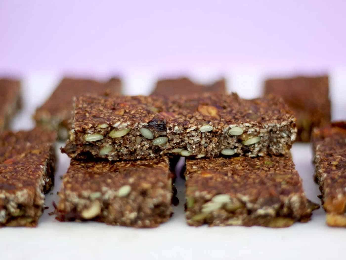 Pieces of granola bars