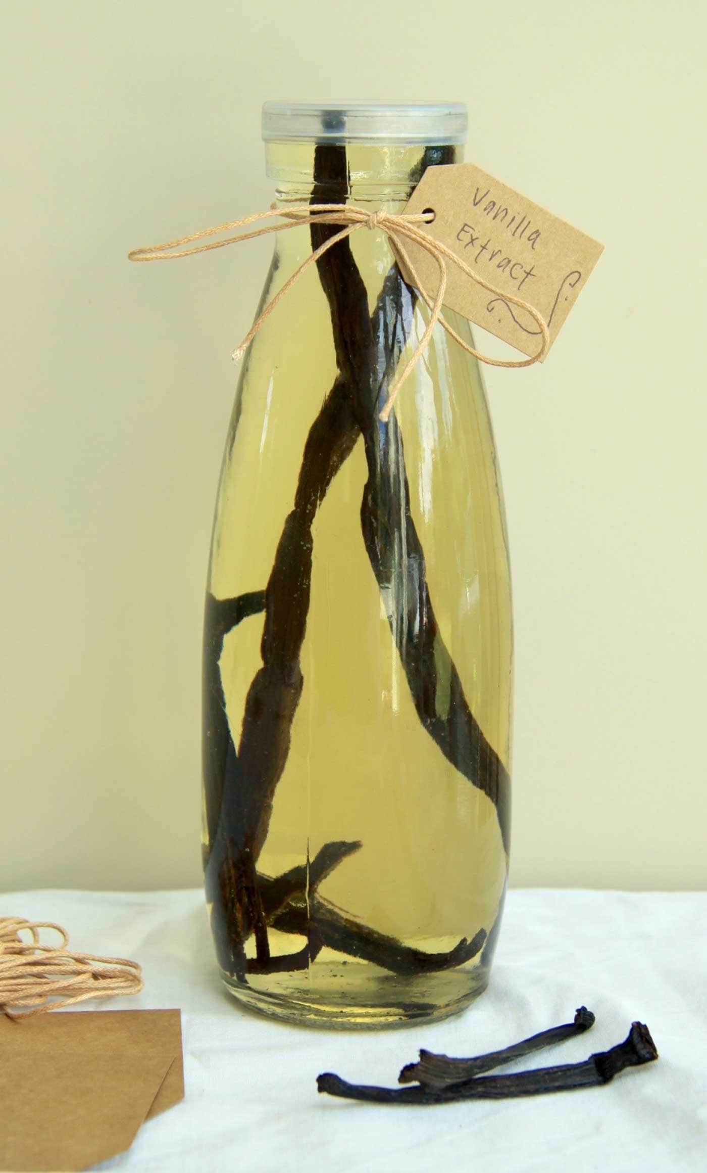 A weak mixture of vanilla extract, from day 2
